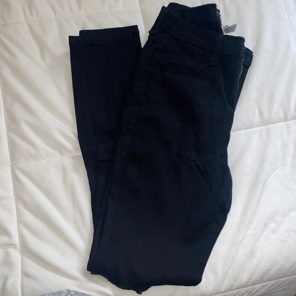 Fashion Nova distressed black jeggings